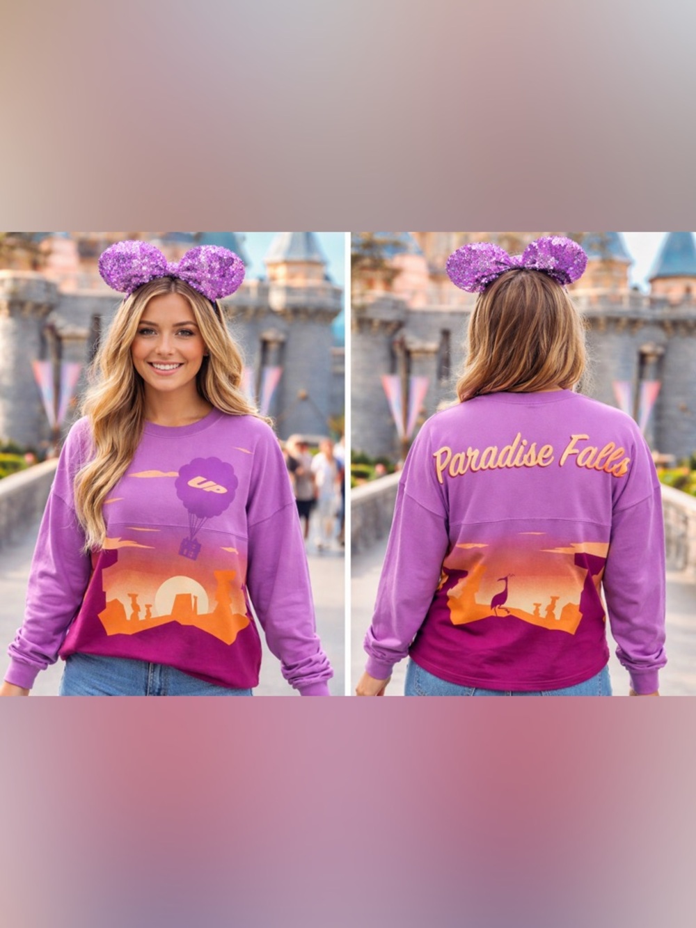 Disney Pixar Up Spirit Jersey Paradise Falls Screen Art Adults Size Medium